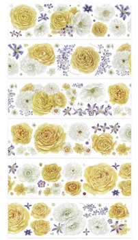 1 Контур, жълто, бяло, лилаво, цвете блестяща лента за домашни любимци